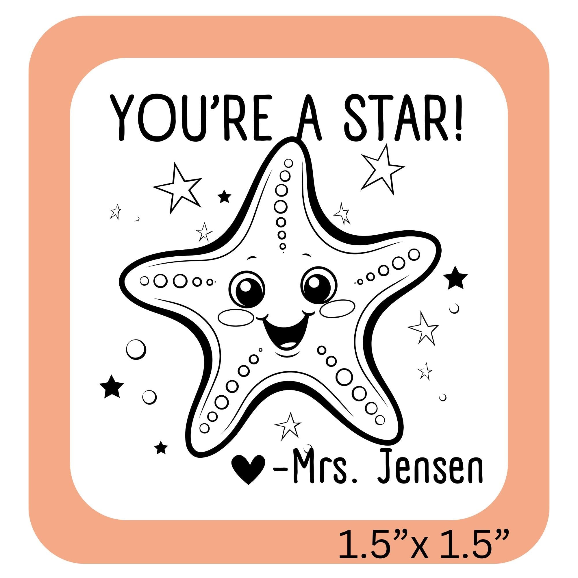 Starfish Yearbook Stamp | Self Inking | Custom