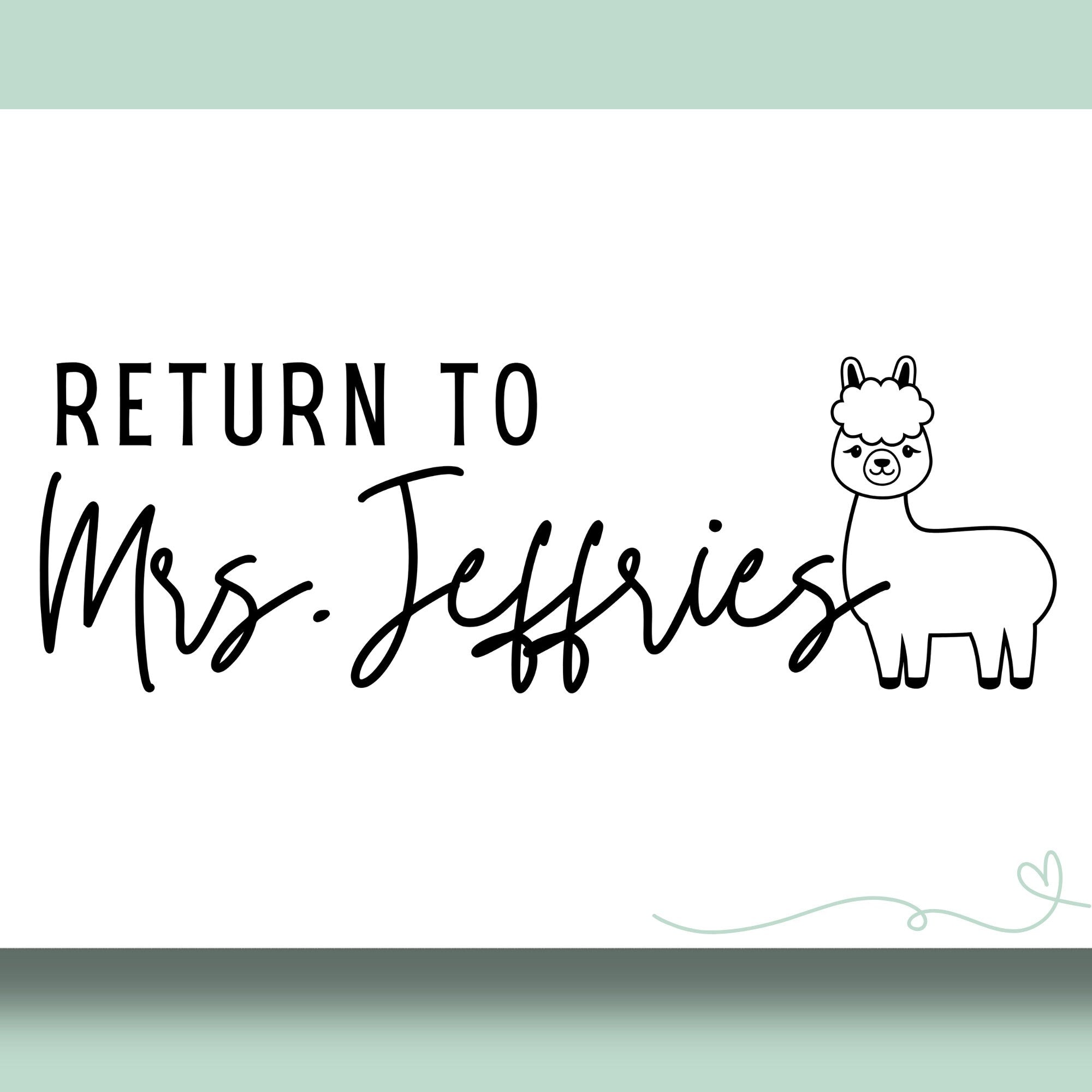 Teacher Llama Classroom Stamp | Self Inking | Custom