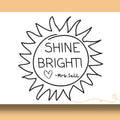 Shine Bright Teacher Yearbook Stamp | Self Inking | Custom