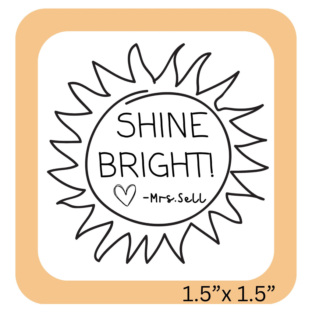 Shine Bright Teacher Yearbook Stamp | Self Inking | Custom