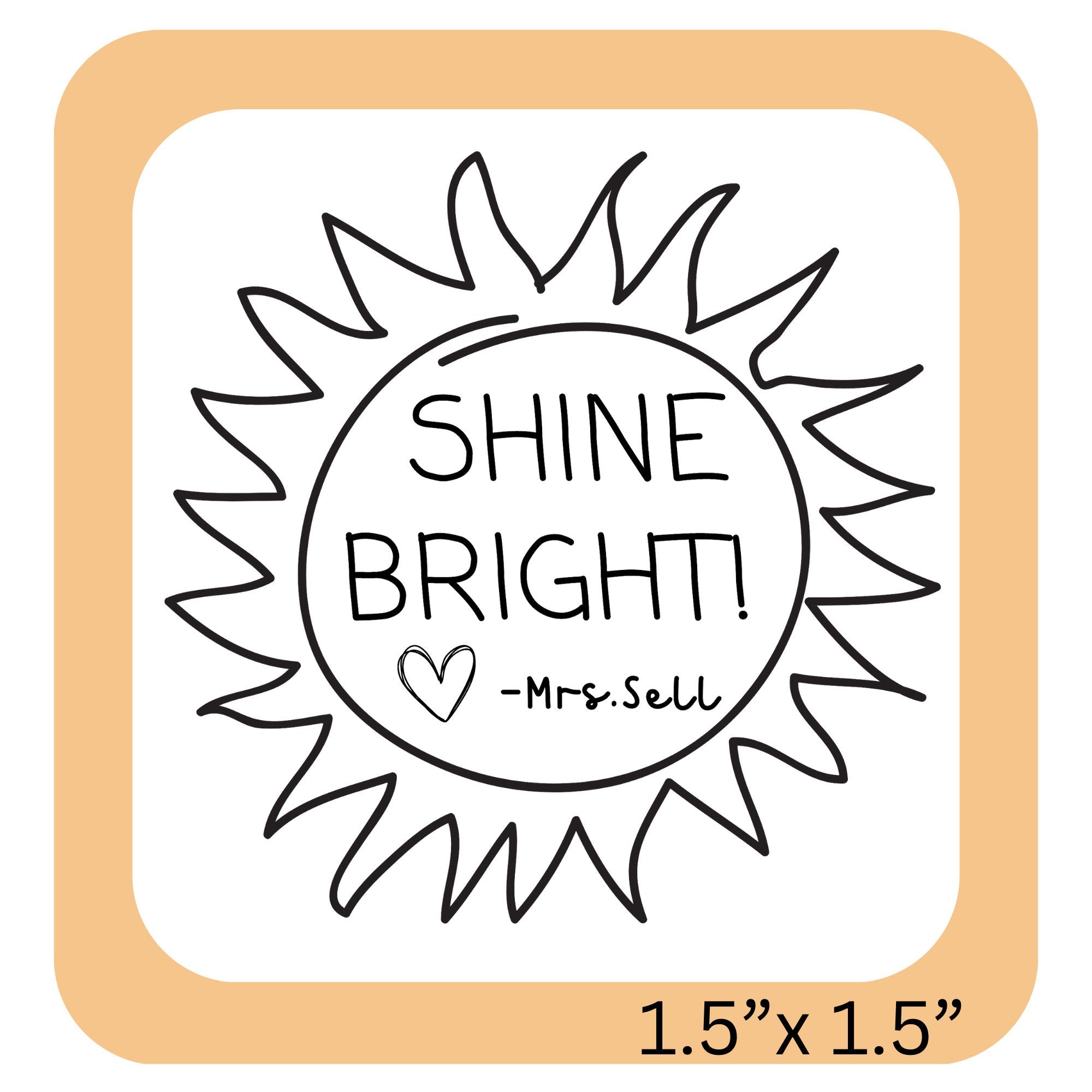 Shine Bright Teacher Yearbook Stamp | Self Inking | Custom