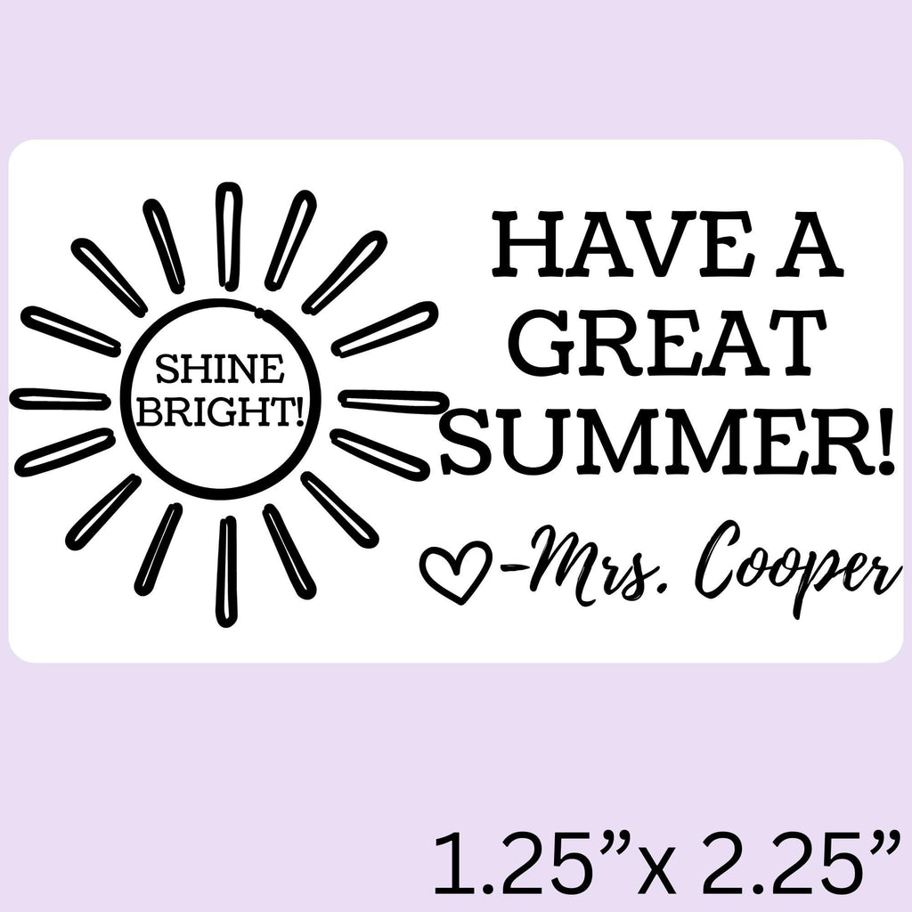 HIGH QUALITY | Custom Self Inking Sun Yearbook Stamp for Teachers