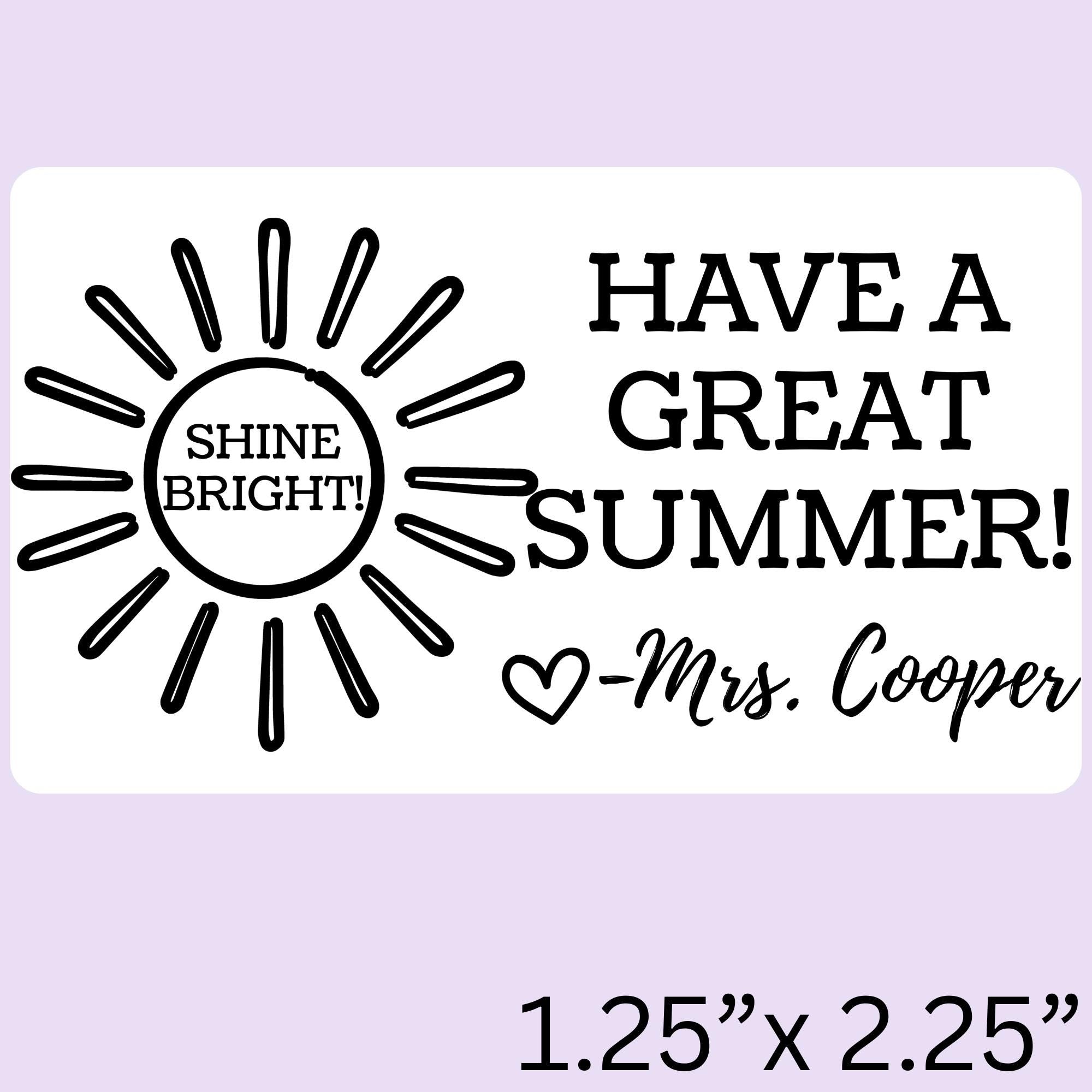 HIGH QUALITY | Custom Self Inking Sun Yearbook Stamp for Teachers