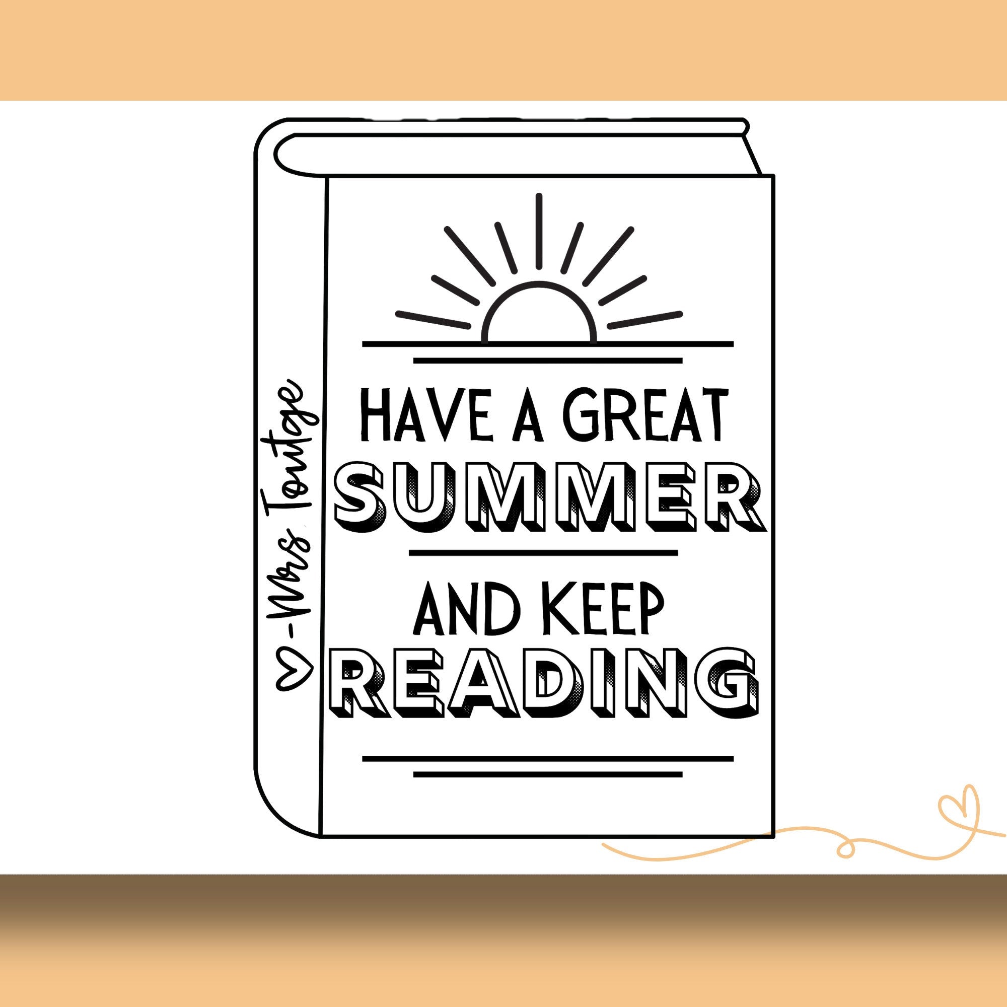 Reading Book Teacher Yearbook Stamp | Self Inking | Custom