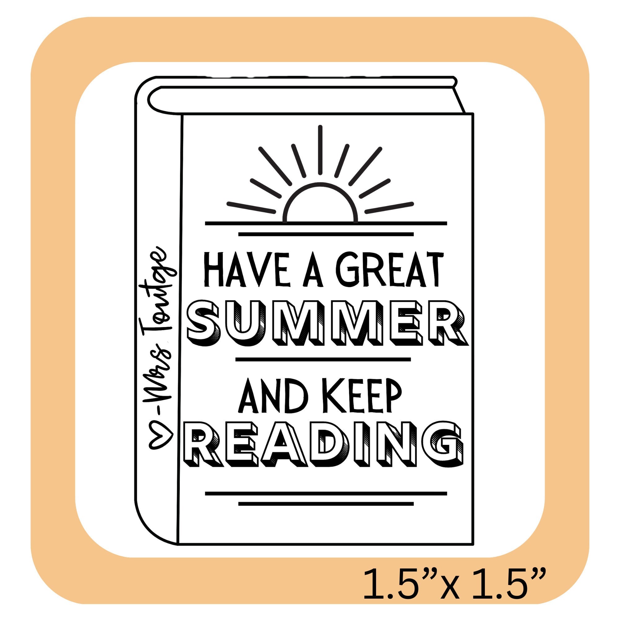 Reading Book Teacher Yearbook Stamp | Self Inking | Custom