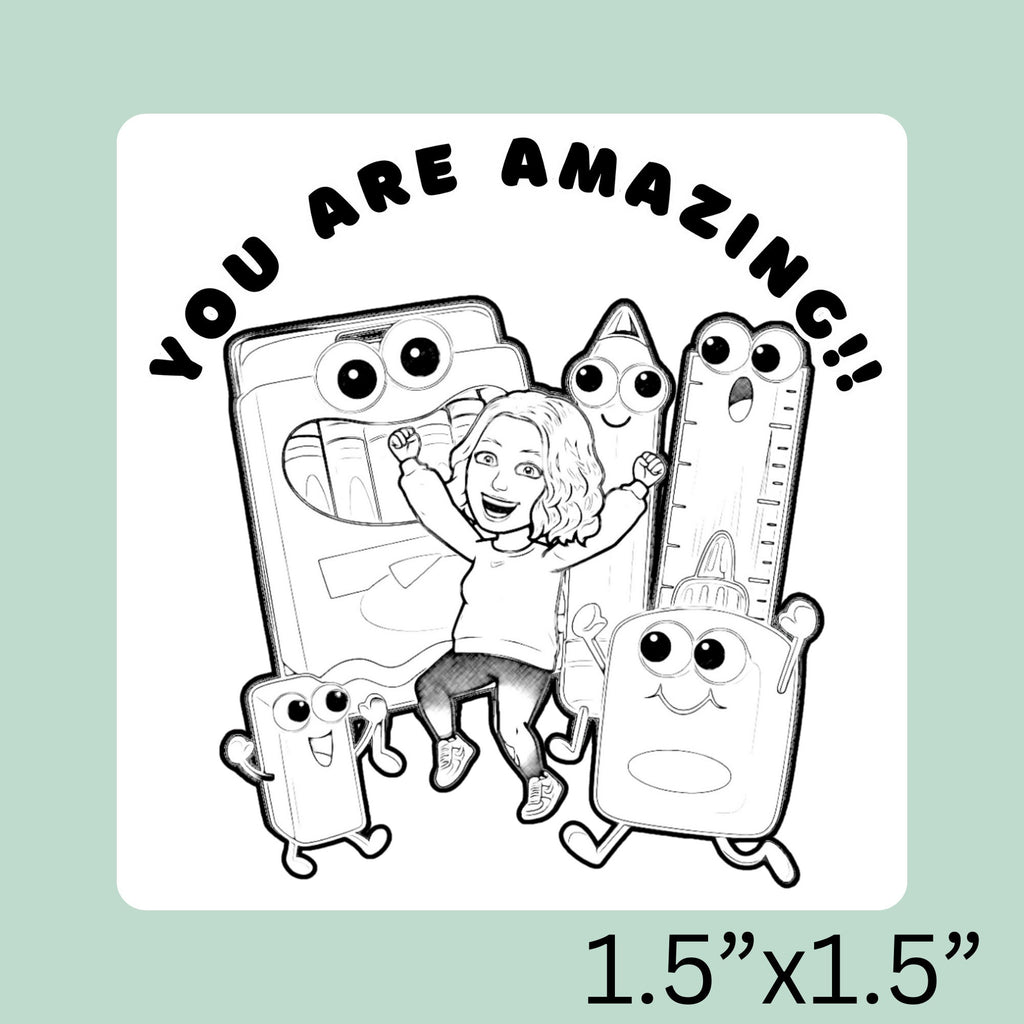 Teacher Bitmoji Classroom Stamp | Self Inking | Custom