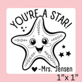 MINI | High Quality | Custom Self Inking Starfish Yearbook Stamp for Teachers