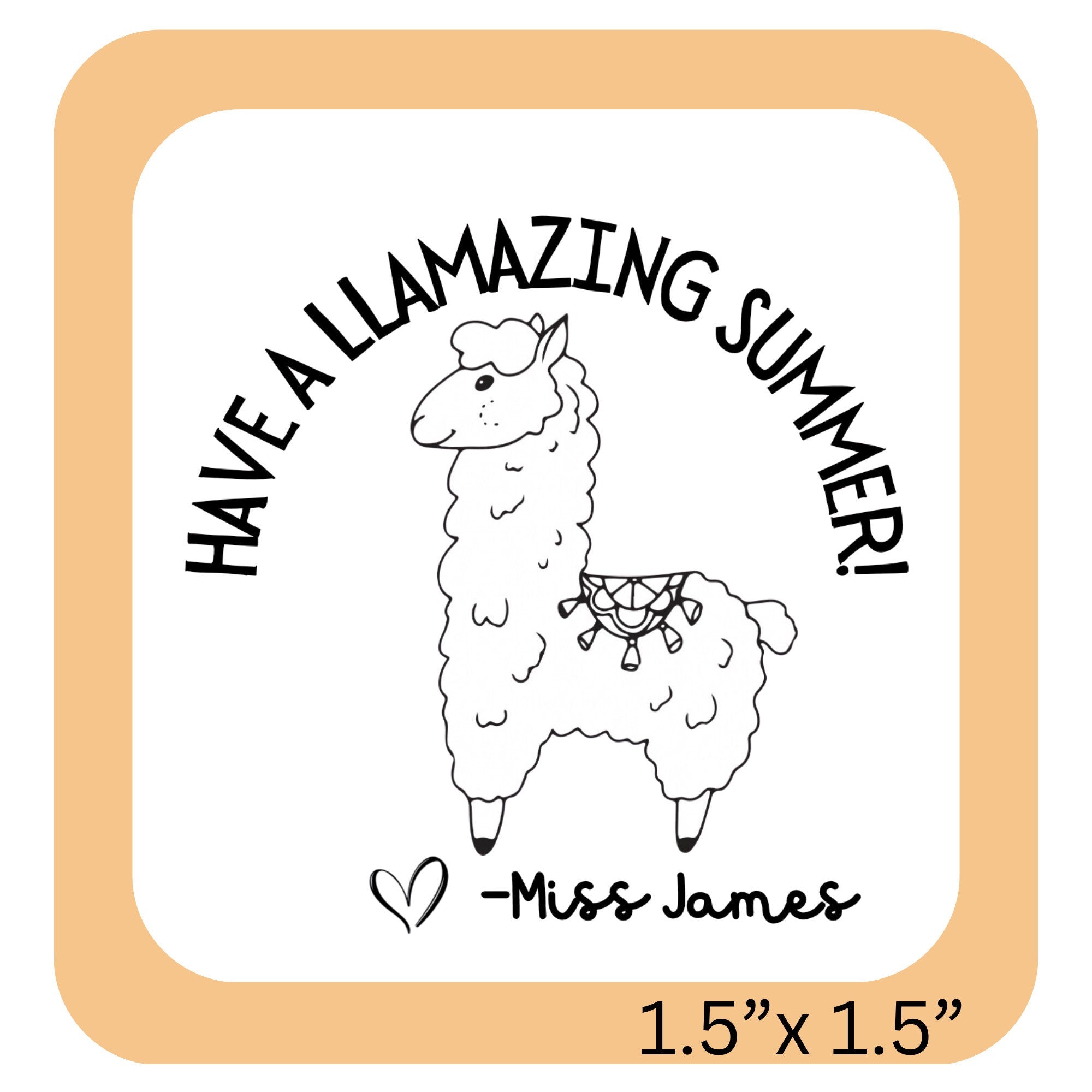 Llama Teacher Yearbook Stamp | Self Inking | Custom