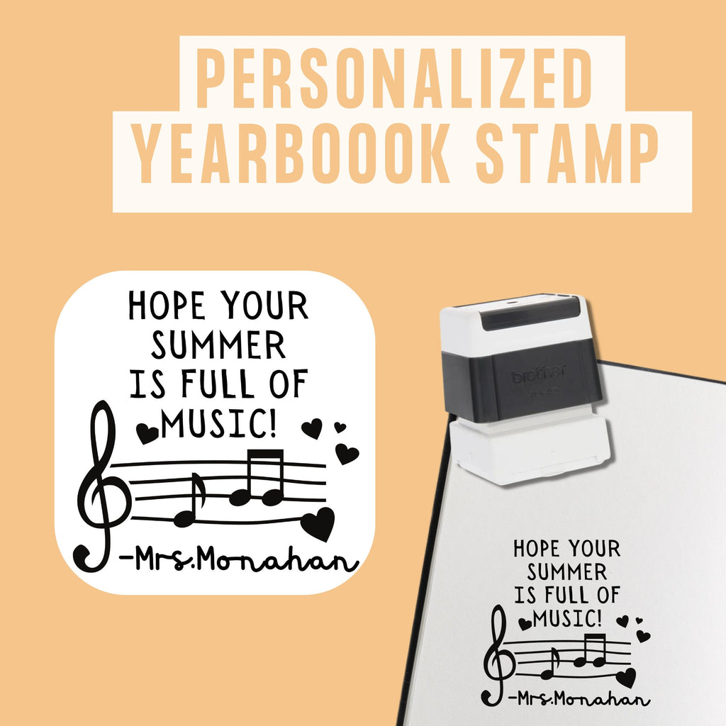 Music Yearbook Stamp | Self Inking | Custom