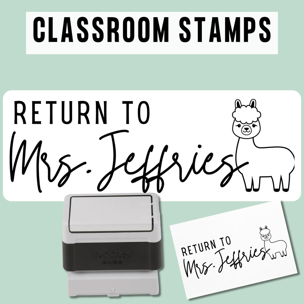 Teacher Llama Classroom Stamp | Self Inking | Custom
