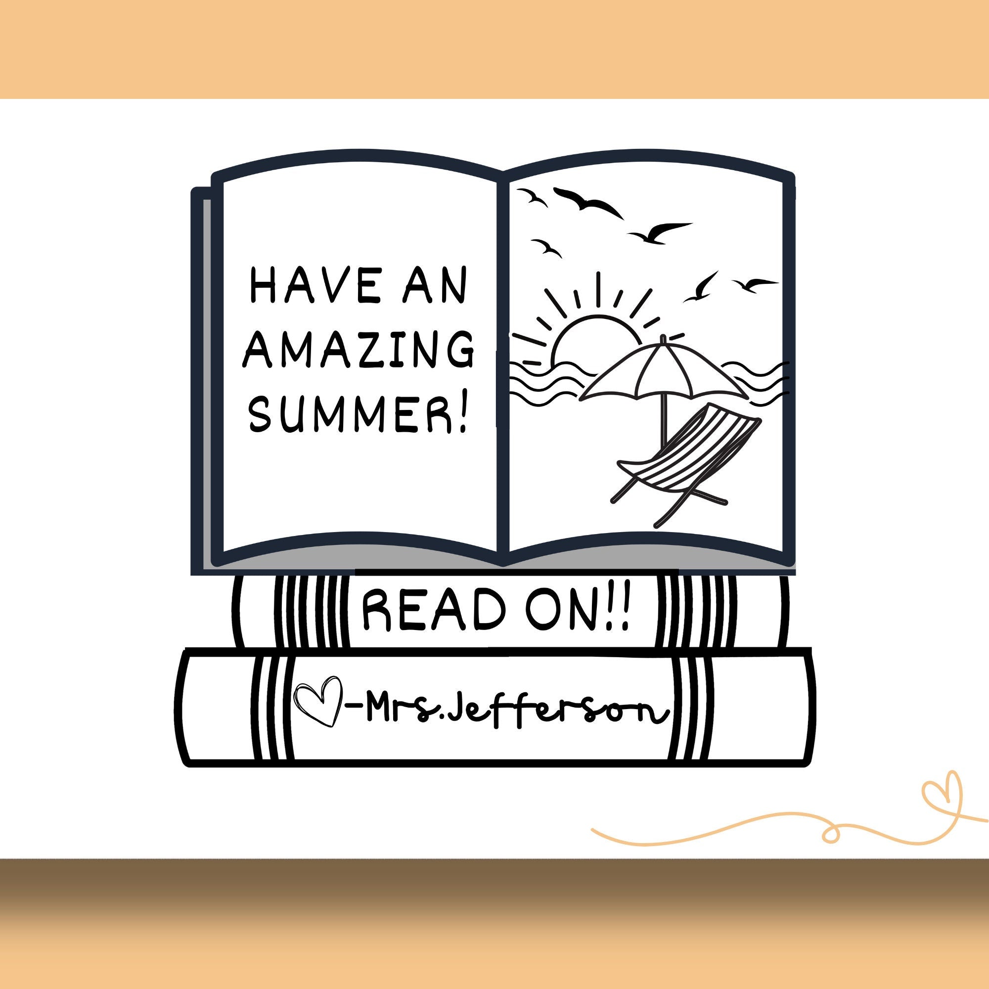 Reading Book Teacher Yearbook Stamp | Self Inking | Custom