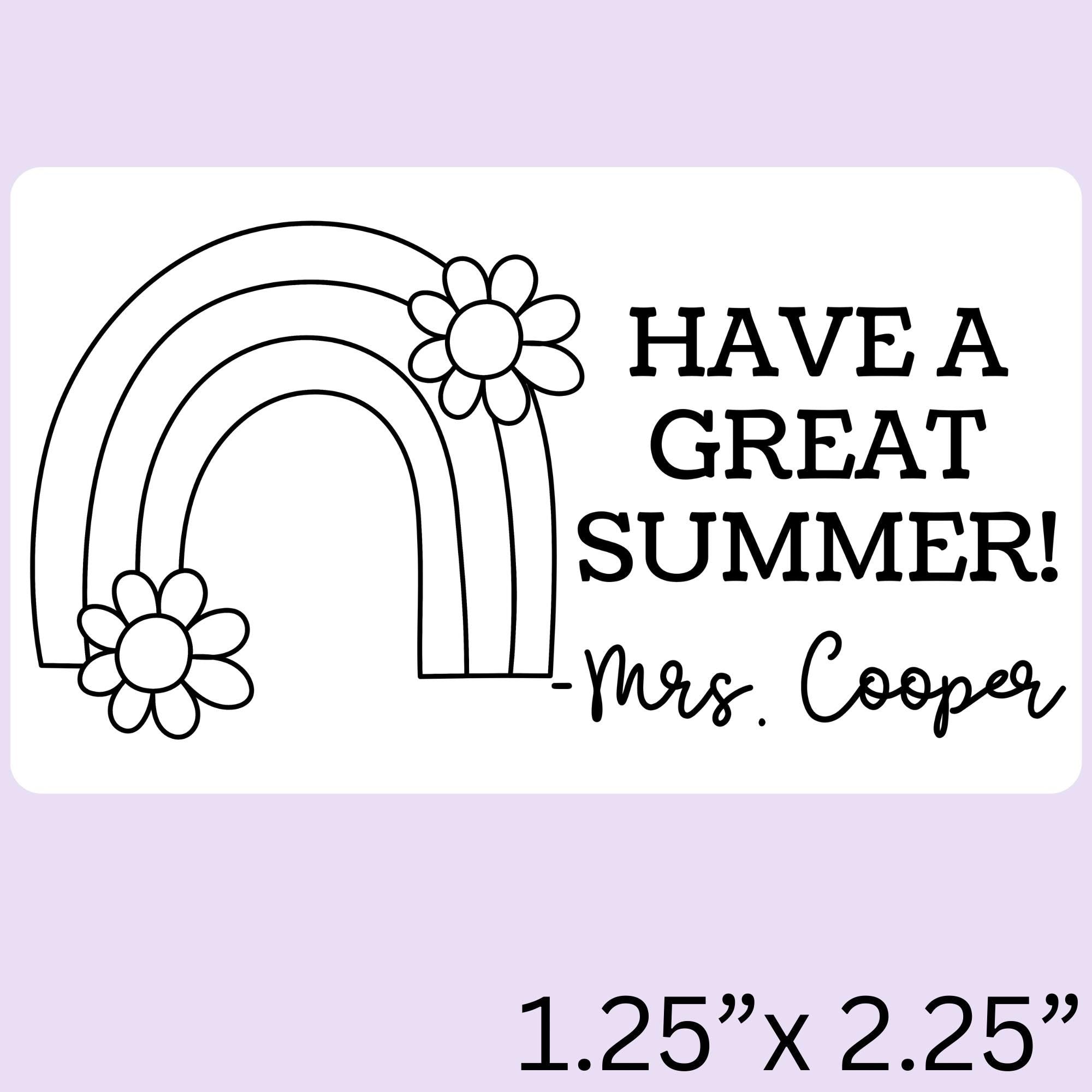 HIGH QUALITY | Custom Self Inking Rainbow Yearbook Stamp for Teachers