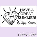 HIGH QUALITY | Custom Self Inking Shine Bright Diamond Yearbook Stamp for Teachers