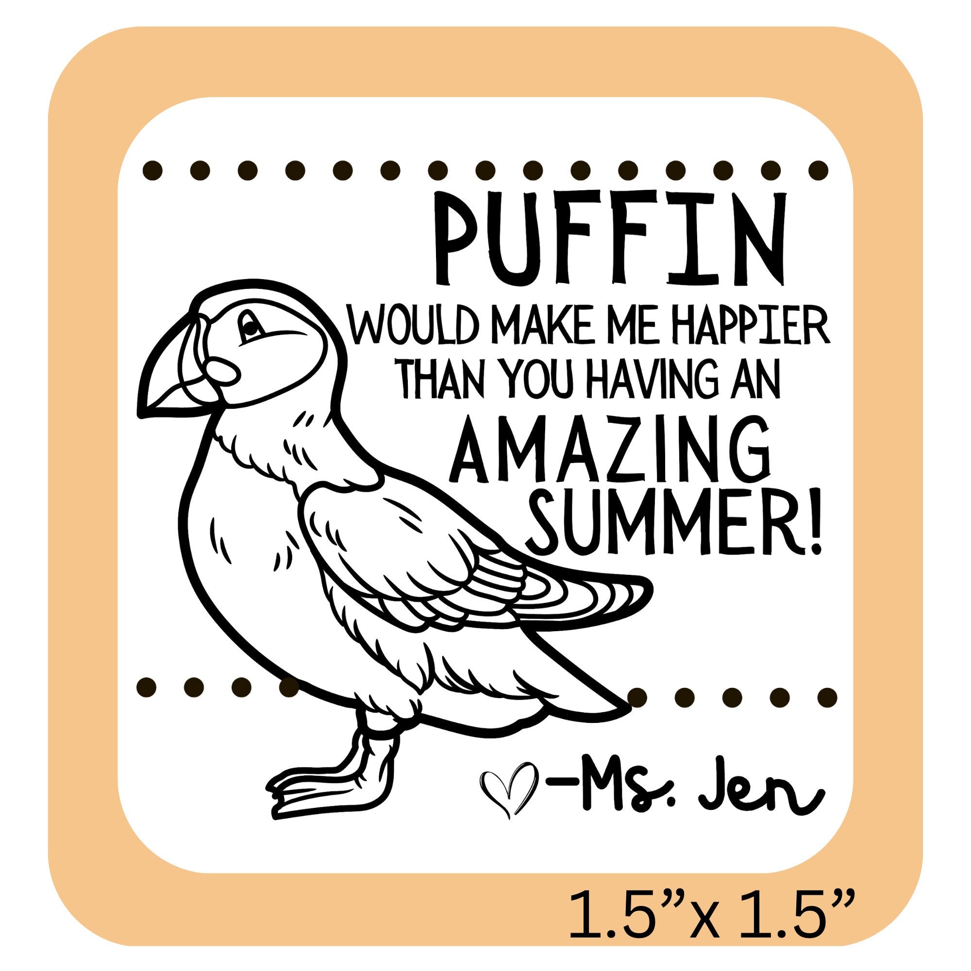 Puffin Yearbook Stamp | Self Inking | Custom