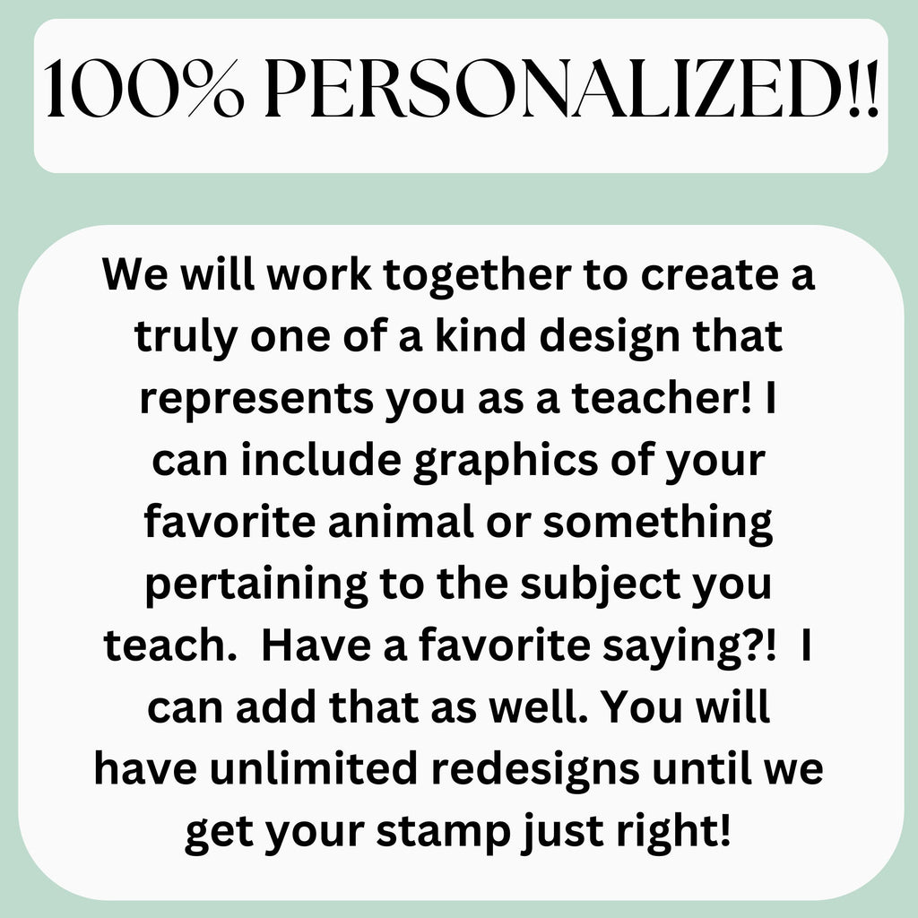 Teacher Dinosaur Classroom Stamp | Self Inking | Custom