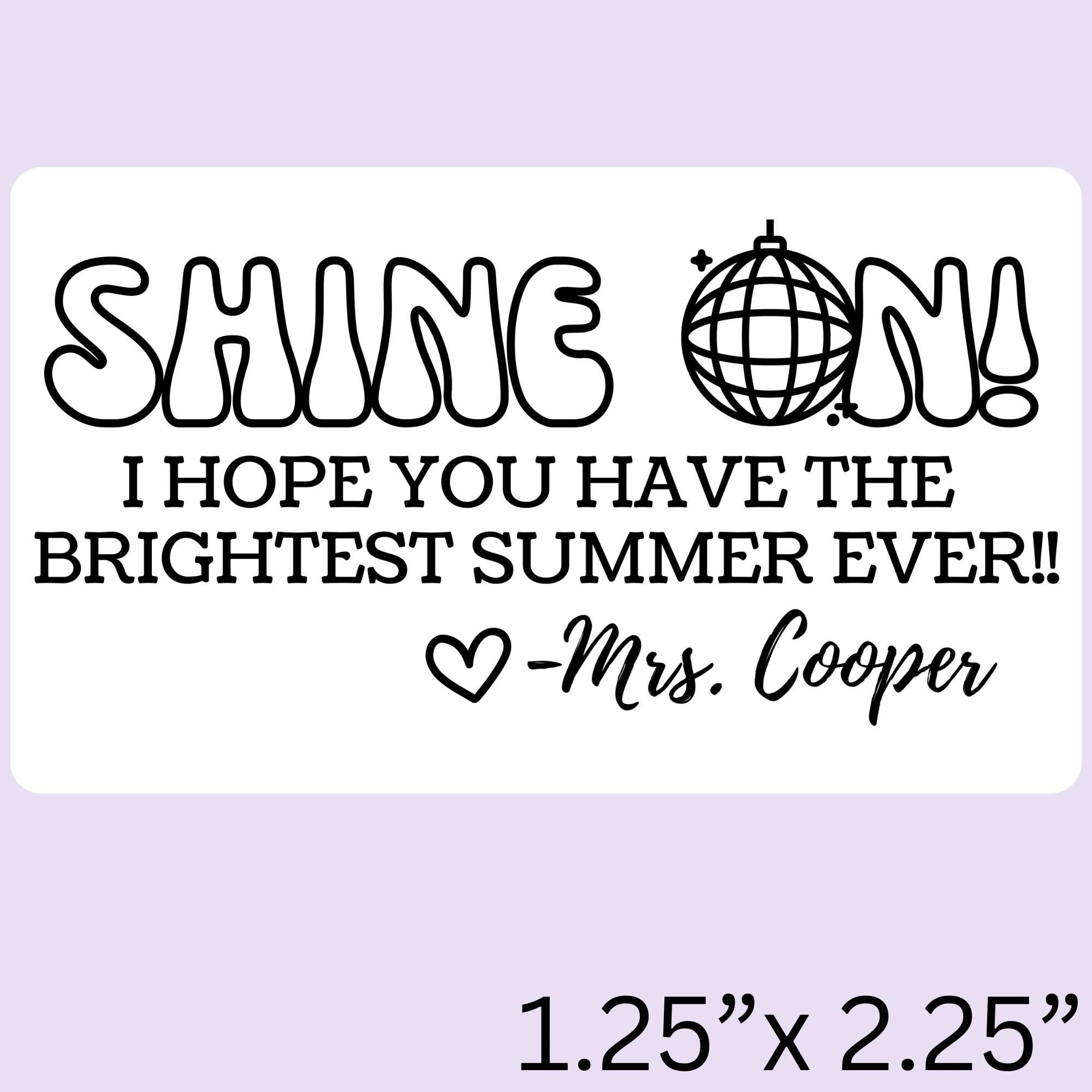 HIGH QUALITY | Custom Self Inking Disco Ball Yearbook Stamp for Teachers