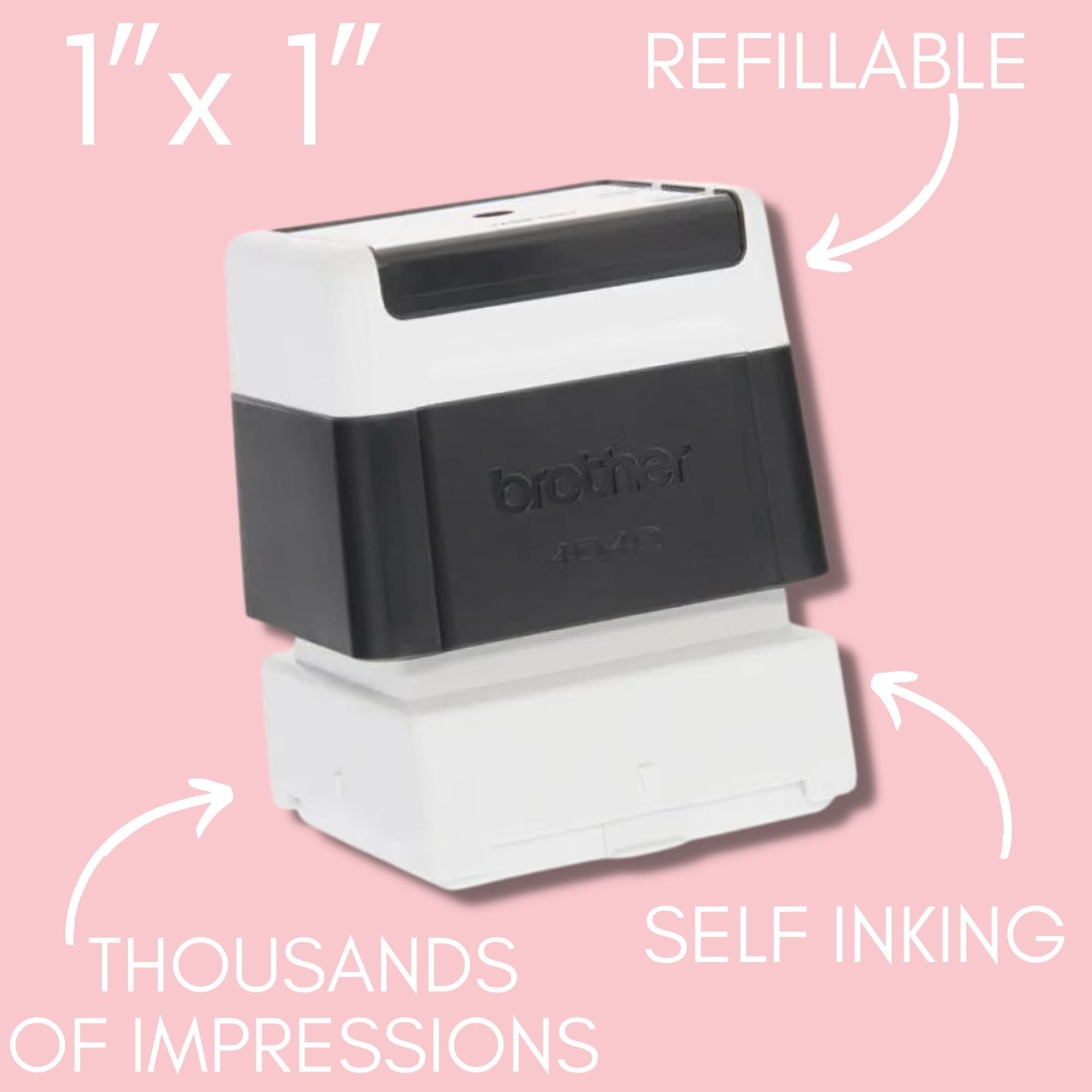 MINI | High Quality | Custom Self Inking Globe Yearbook Stamp for Teachers