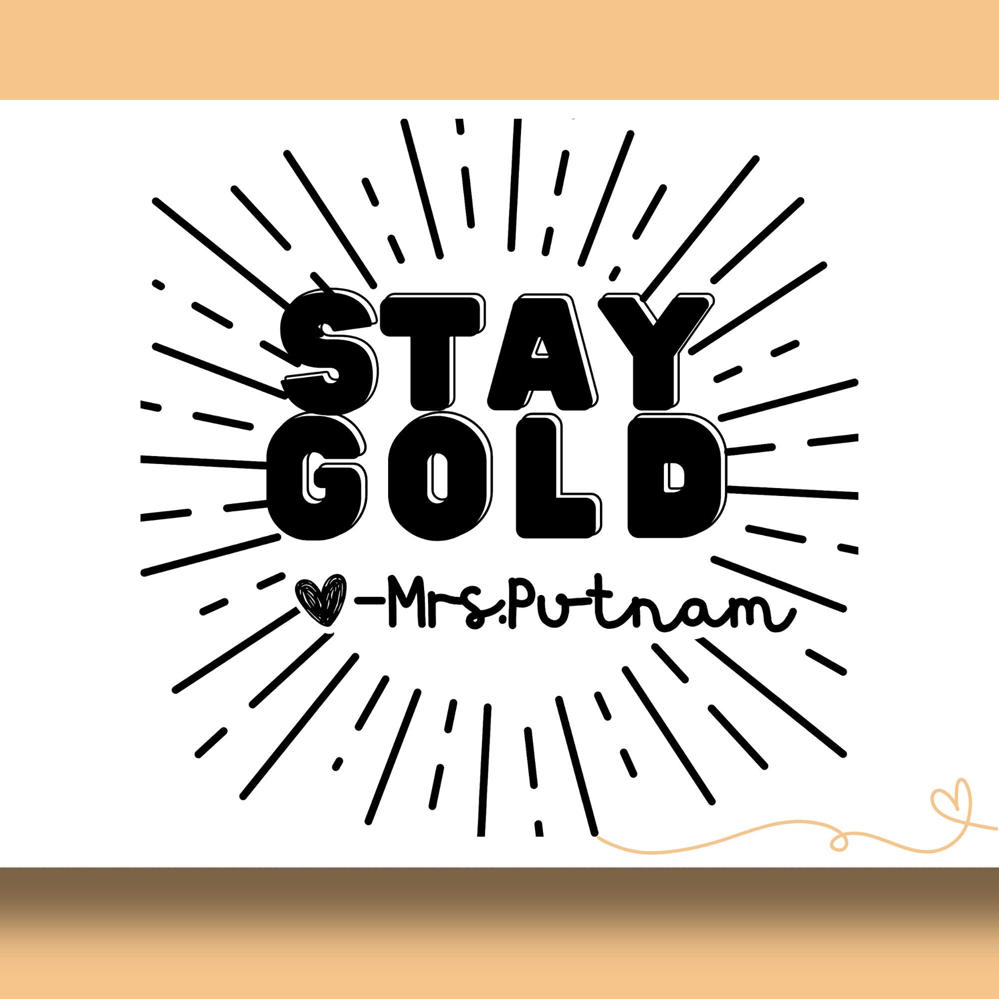 Stay Gold Teacher Yearbook Stamp | Self Inking | Custom