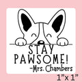 MINI | High Quality | Custom Self Inking Corgi Yearbook Stamp for Teachers
