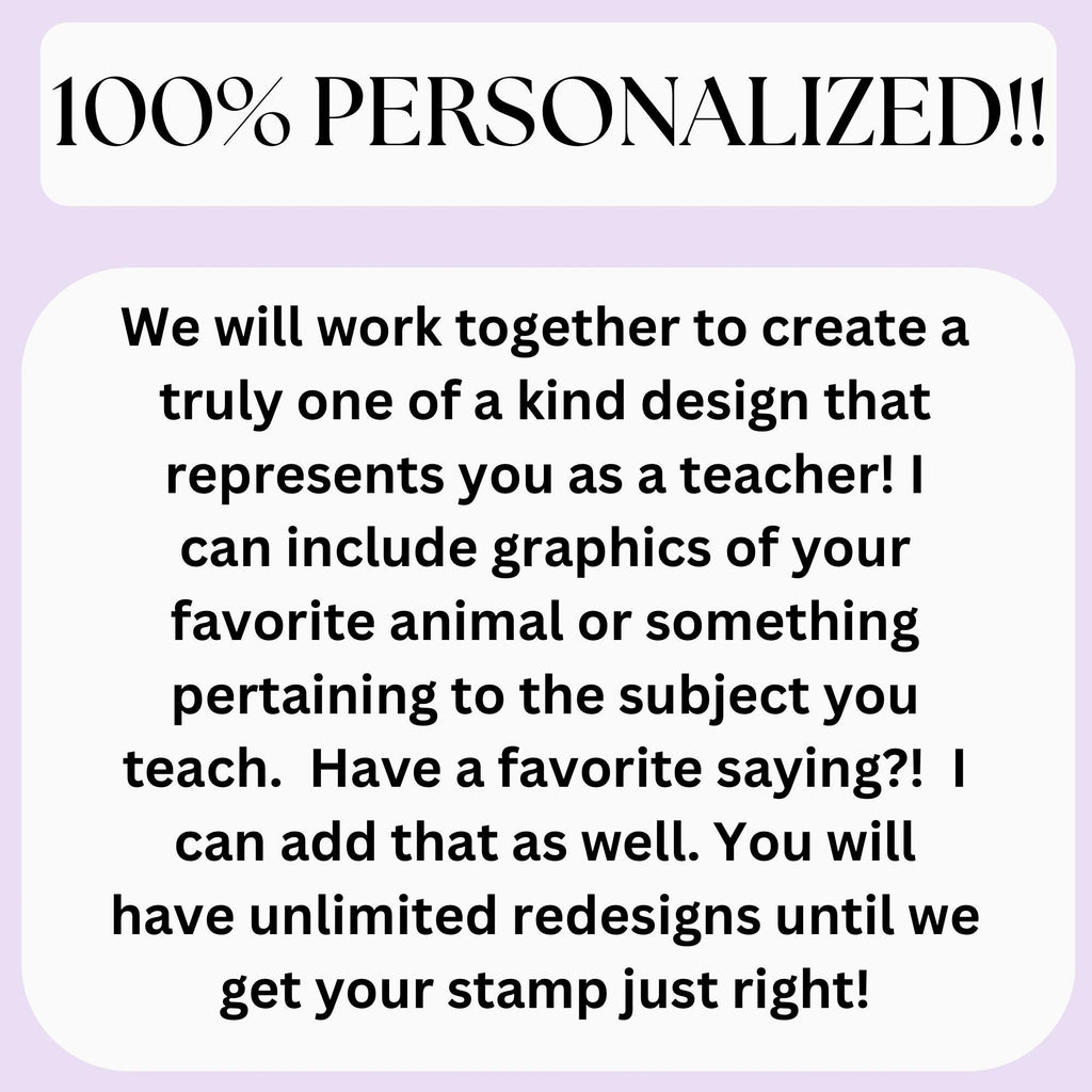 HIGH QUALITY | Custom Self Inking Sun Yearbook Stamp for Teachers