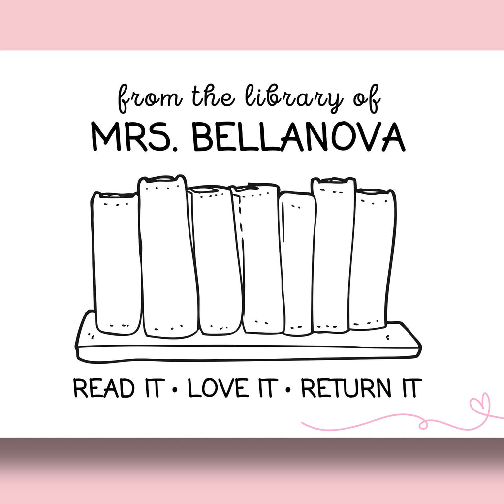 Personalized Book Stamp | Bookplate Stamp | Monogram Stamp |Self Inking Library Of Stamp | Book Lover Stamp | Reading Book Stamp