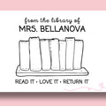 Personalized Book Stamp | Bookplate Stamp | Monogram Stamp |Self Inking Library Of Stamp | Book Lover Stamp | Reading Book Stamp