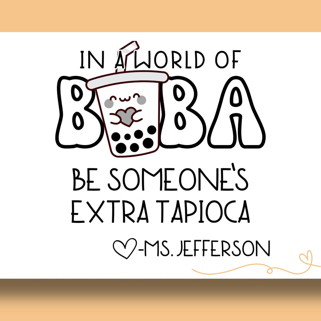 Boba Tea Teacher Yearbook Stamp | Self Inking | Custom