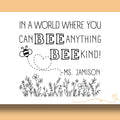 Bee Kind Teacher Yearbook Stamp | Self Inking | Custom