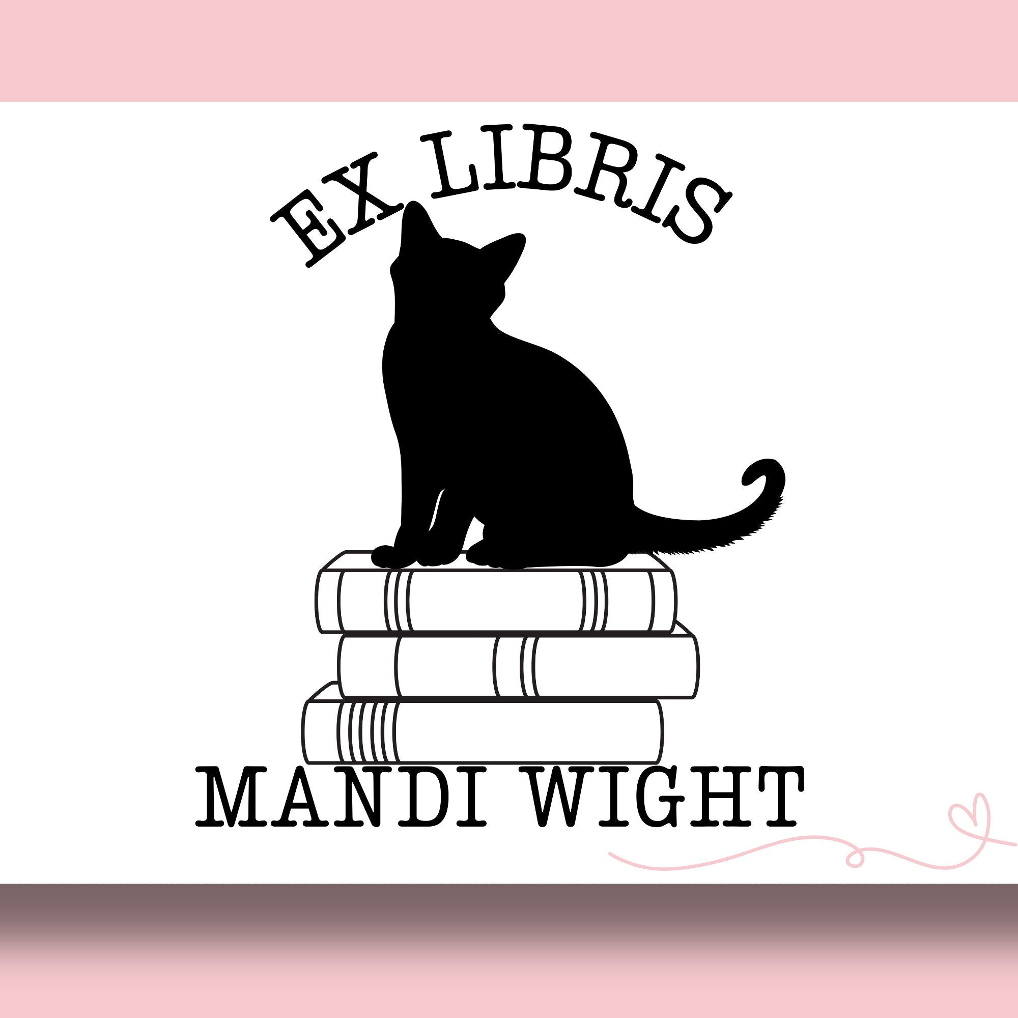 Personalized Book Stamp | Bookplate Stamp | Self Inking Library Of Stamp | Ex Libris Stamp | Cat Book Stamp