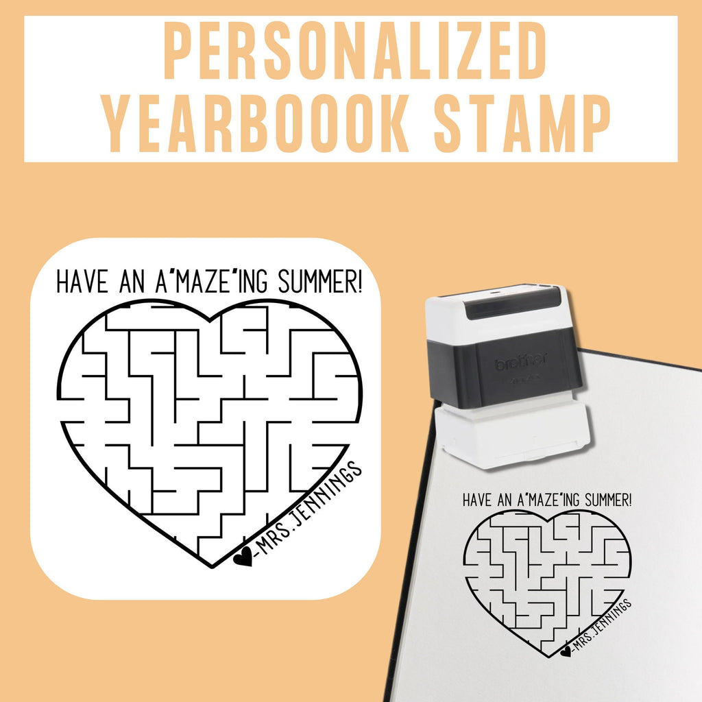 A”MAZE”ing Teacher Yearbook Stamp | Self Inking | Custom