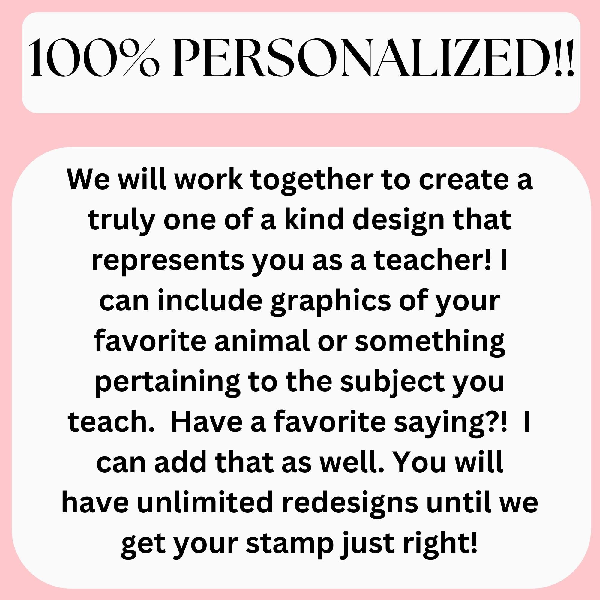 MINI | High Quality | Custom Self Inking Globe Yearbook Stamp for Teachers