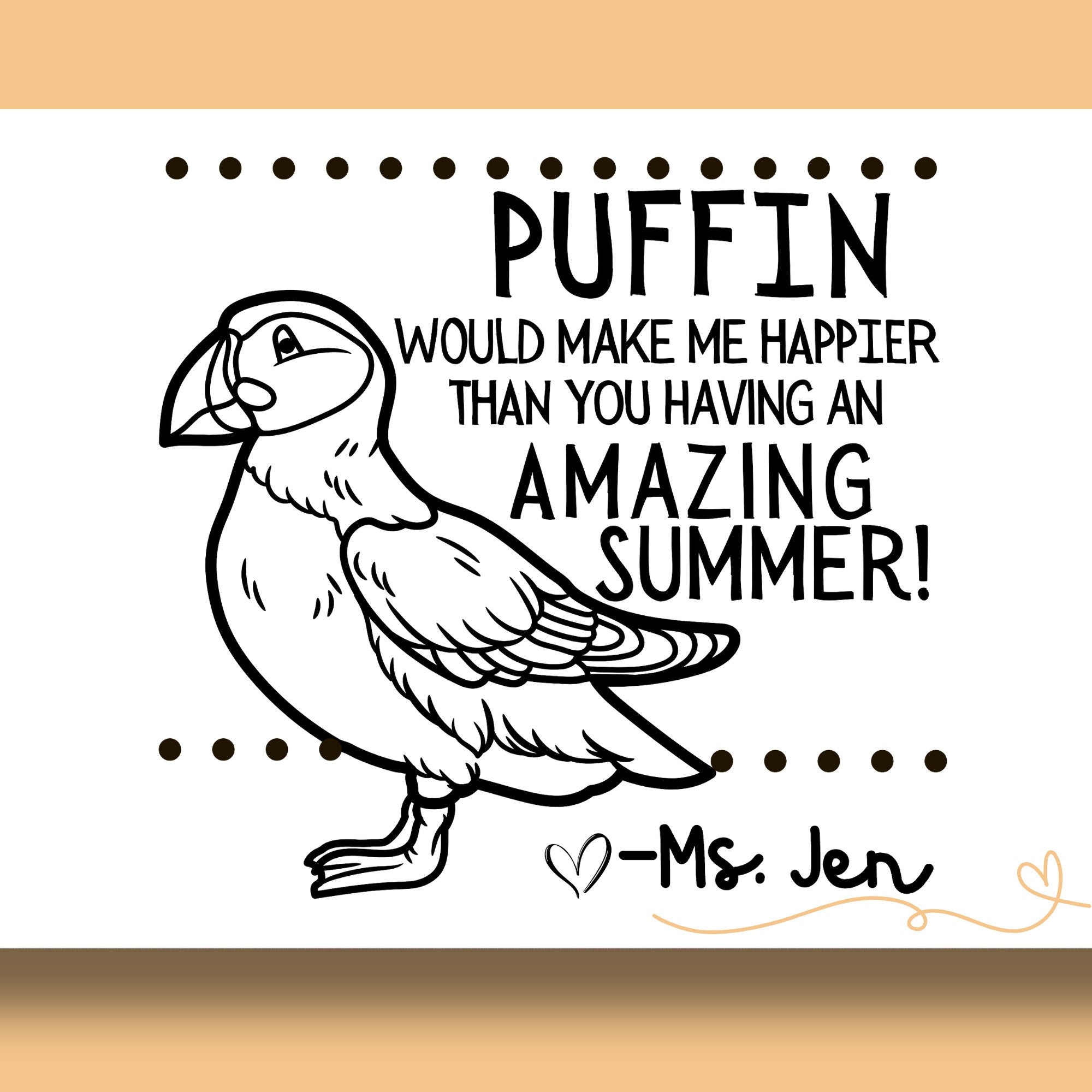 Puffin Yearbook Stamp | Self Inking | Custom