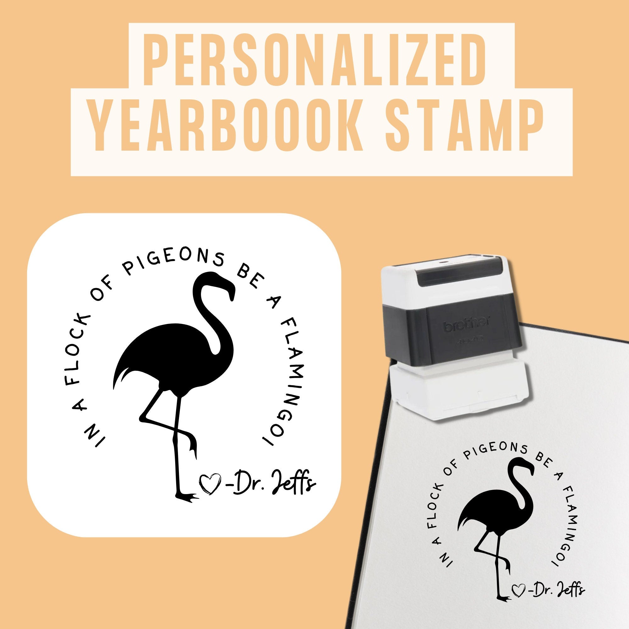 Flamingo Yearbook Stamp | Self Inking | Custom