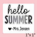 MINI | High Quality | Custom Self Inking Hello Summer Yearbook Stamp for Teachers