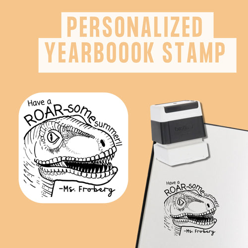 Dinosaur Yearbook Stamp | Self Inking | Custom
