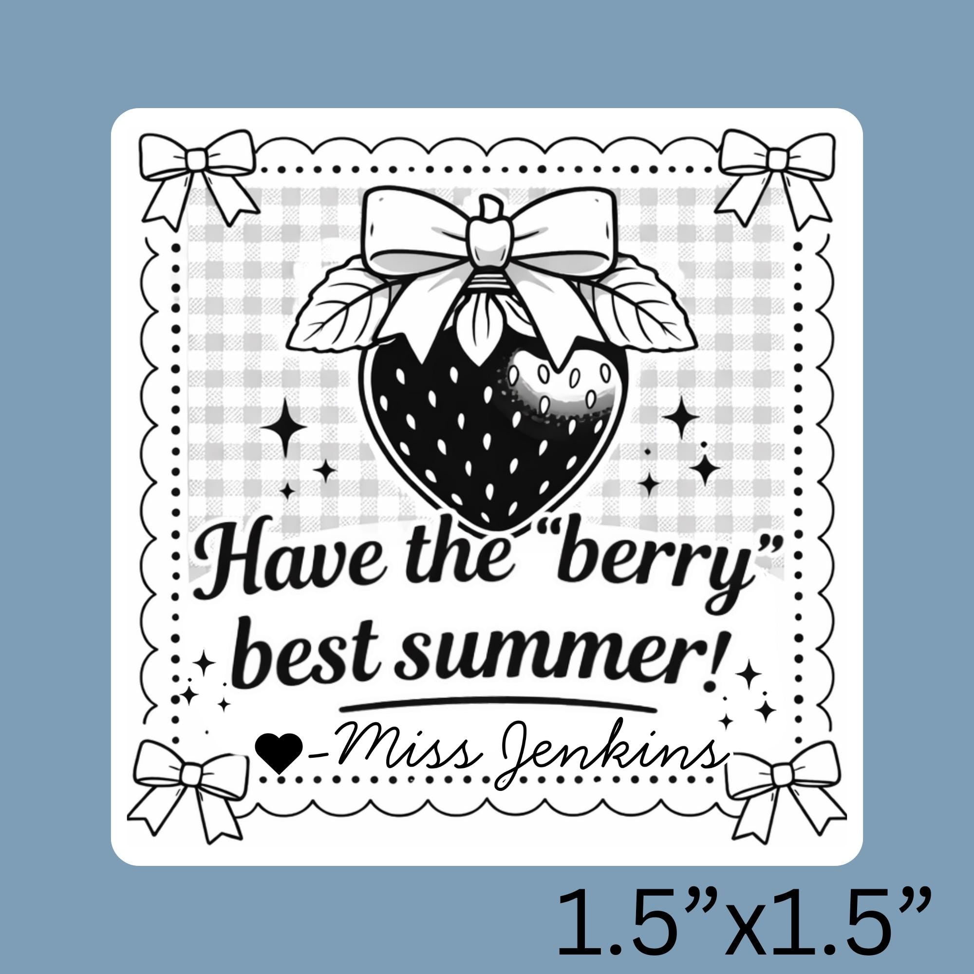 Personalized Strawberry Yearbook Stamp for Teachers – Self Inking Teacher Stamp – End of Year Gift