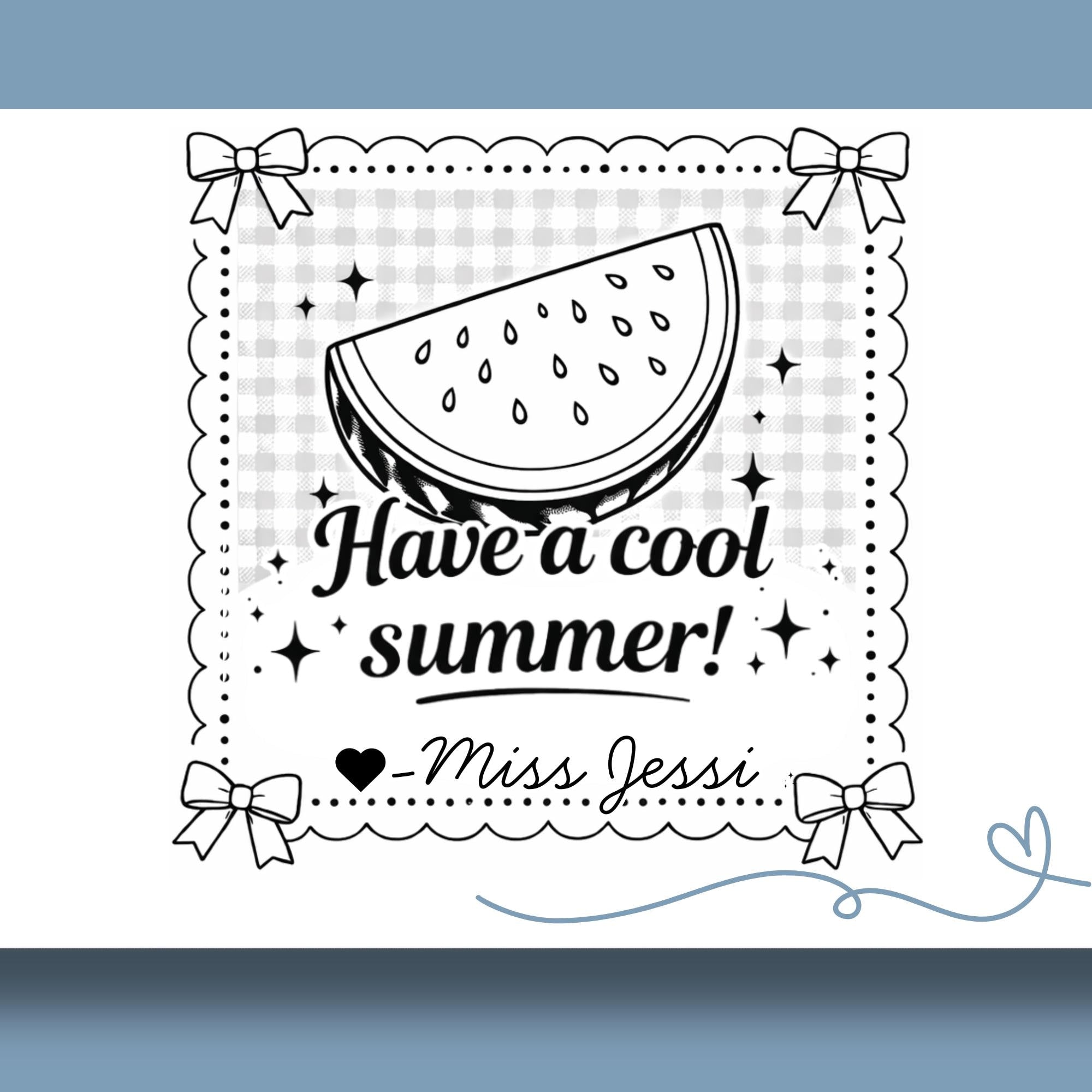 Personalized Watermelon Yearbook Stamp for Teachers – Self Inking Teacher Stamp – End of Year Gift