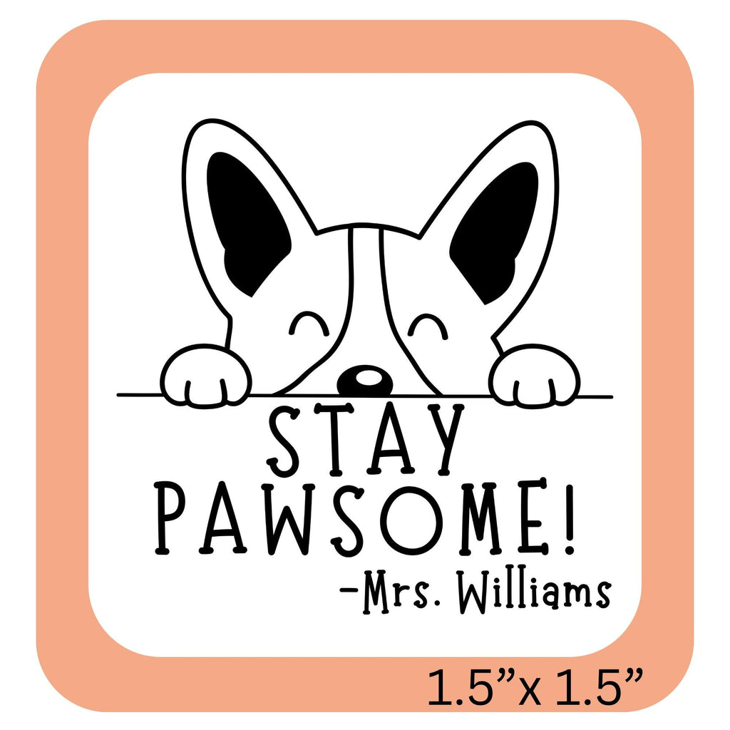 Cute Corgi Yearbook Stamp | Self Inking | Custom