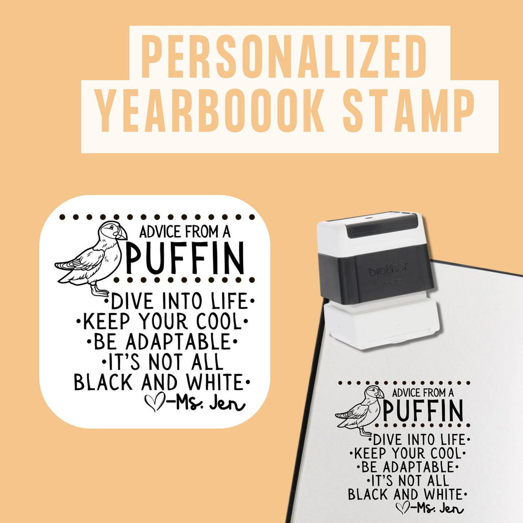 Puffin Yearbook Stamp | Self Inking | Custom