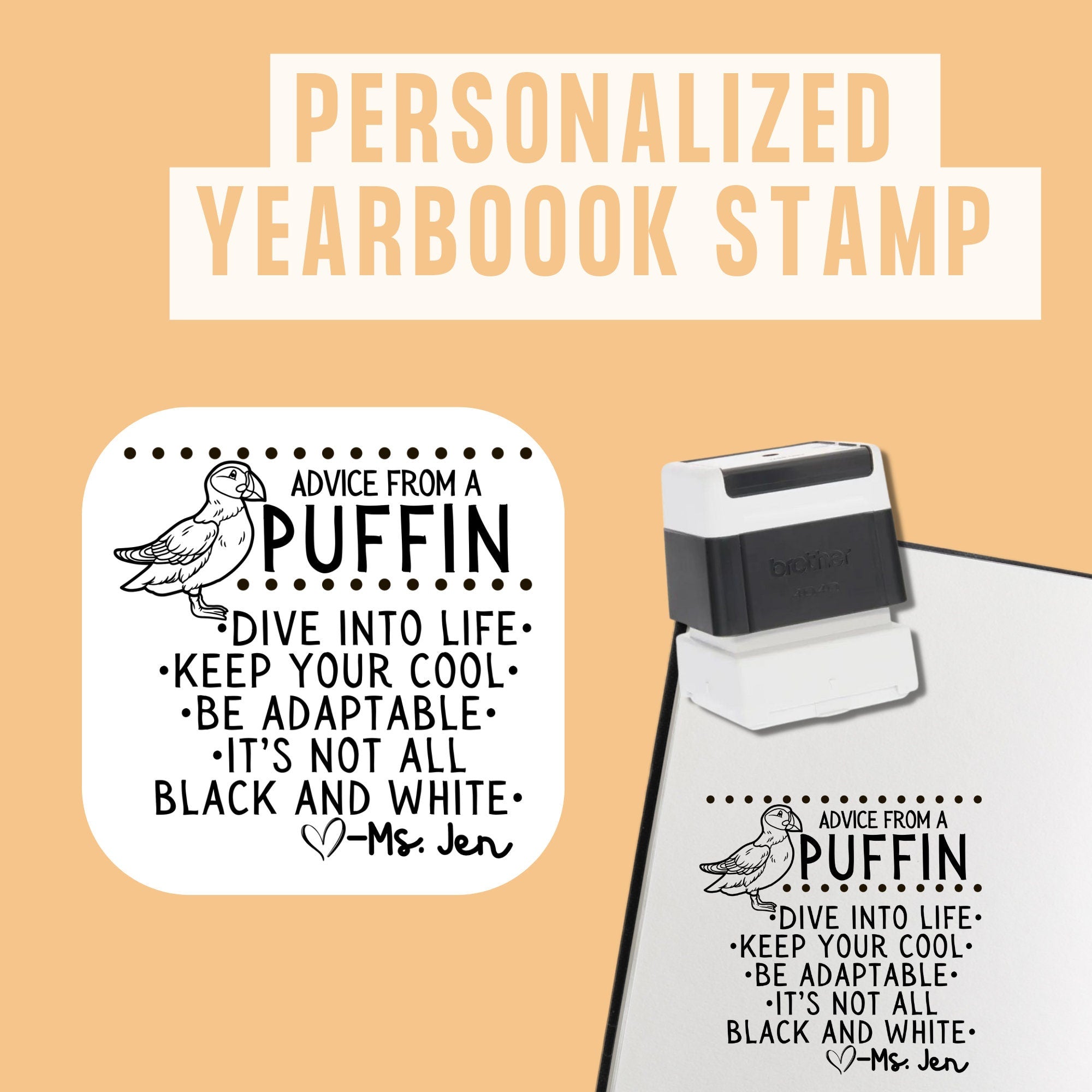Puffin Yearbook Stamp | Self Inking | Custom