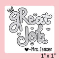 MINI | High Quality | Custom Self Inking Great Job Yearbook Stamp for Teachers