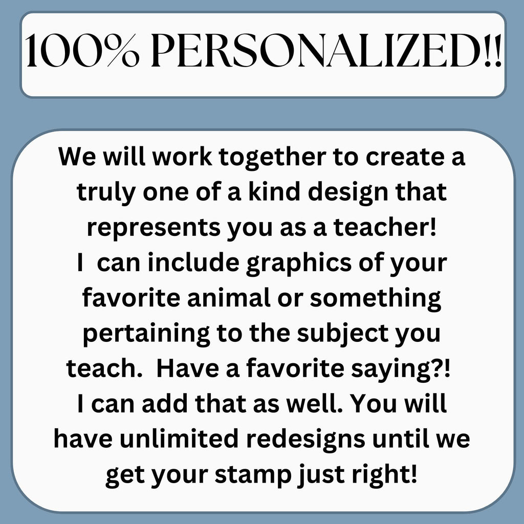 Personalized Sunflower Yearbook Stamp for Teachers – Self Inking Teacher Stamp – End of Year Gift