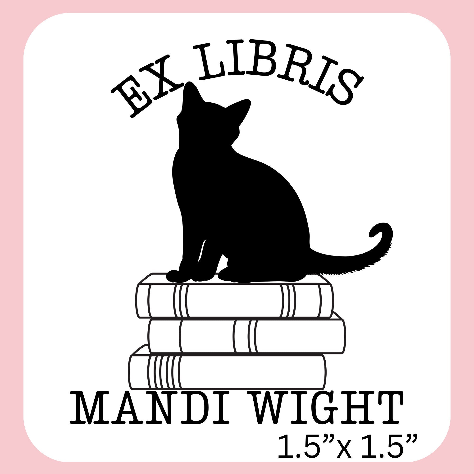 Personalized Book Stamp | Bookplate Stamp | Self Inking Library Of Stamp | Ex Libris Stamp | Cat Book Stamp