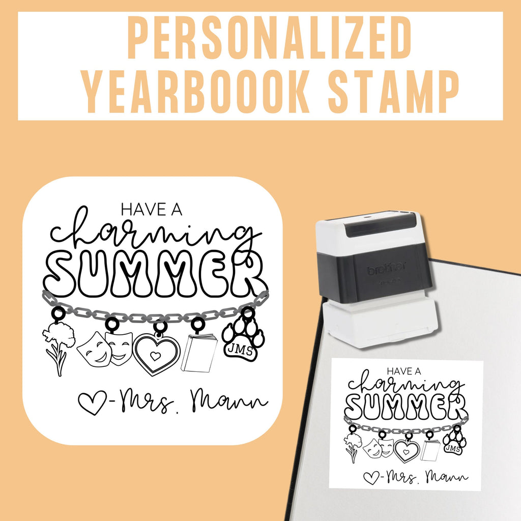 Charm Bracelet Summer Yearbook Stamp | Self Inking | Custom