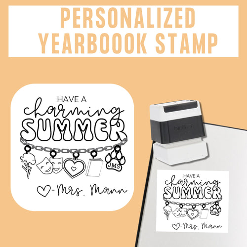 Charm Bracelet Summer Yearbook Stamp | Self Inking | Custom