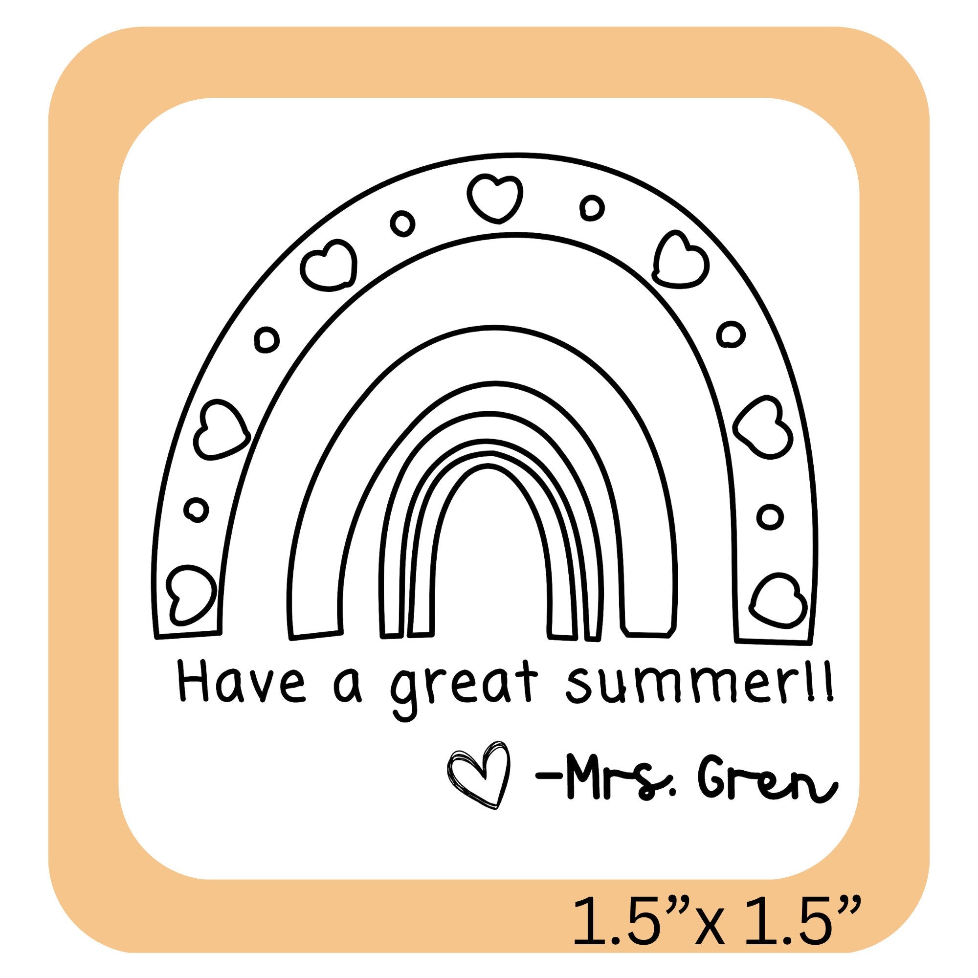 Rainbow Teacher Yearbook Stamp | Self Inking | Custom