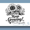 Personalized Sunflower Yearbook Stamp for Teachers – Self Inking Teacher Stamp – End of Year Gift