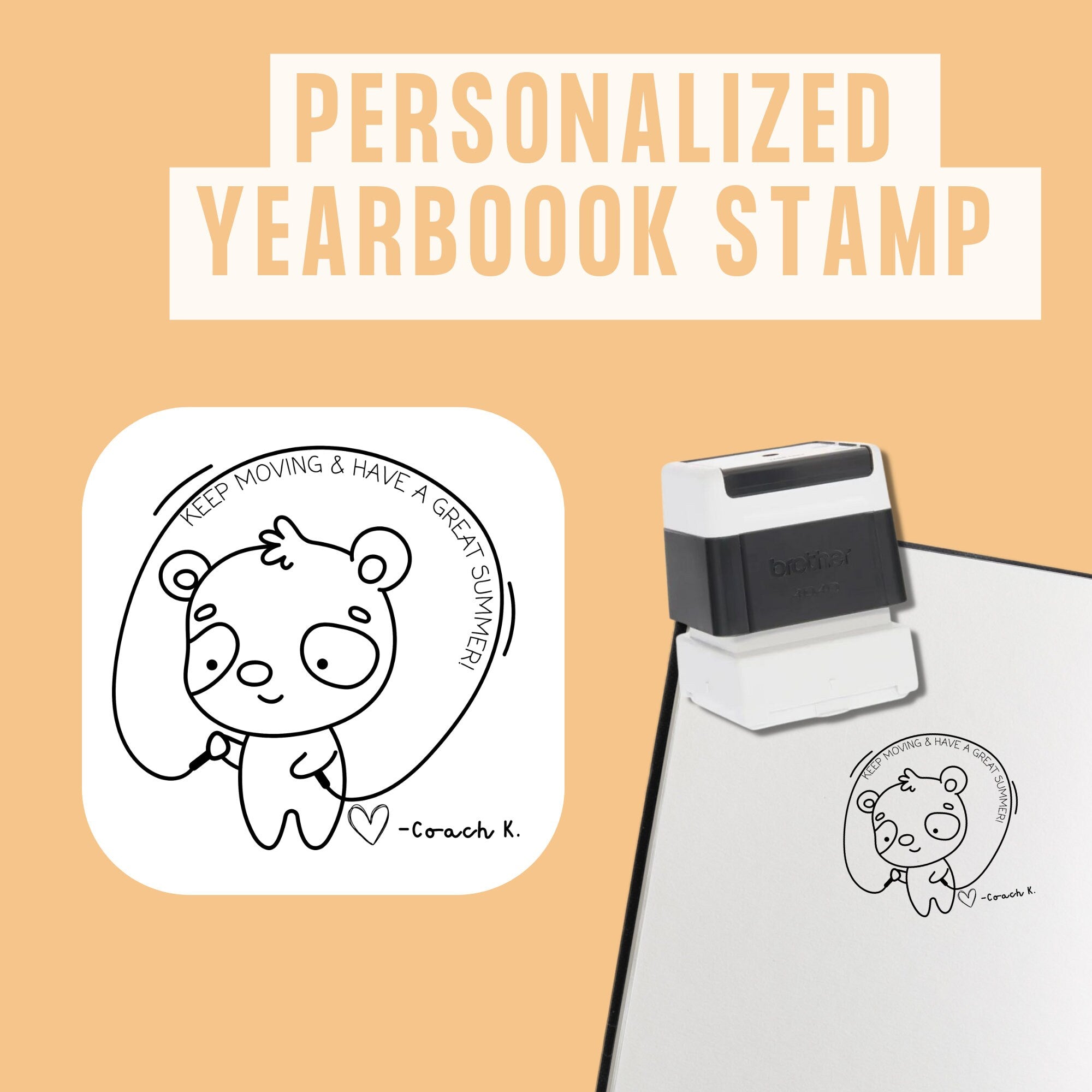 PE Teacher Yearbook Stamp | Self Inking | Custom