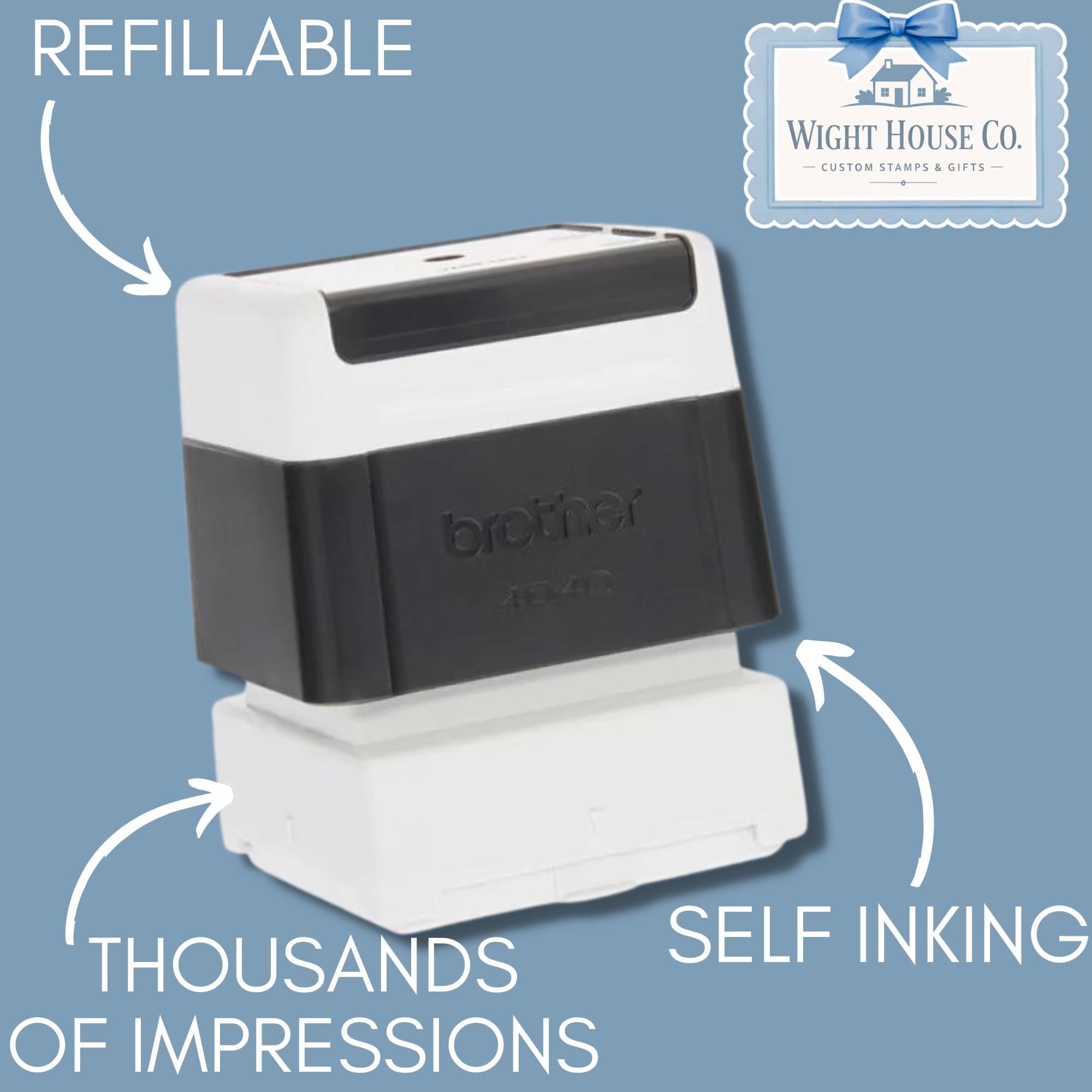 Personalized Sunflower Yearbook Stamp for Teachers – Self Inking Teacher Stamp – End of Year Gift