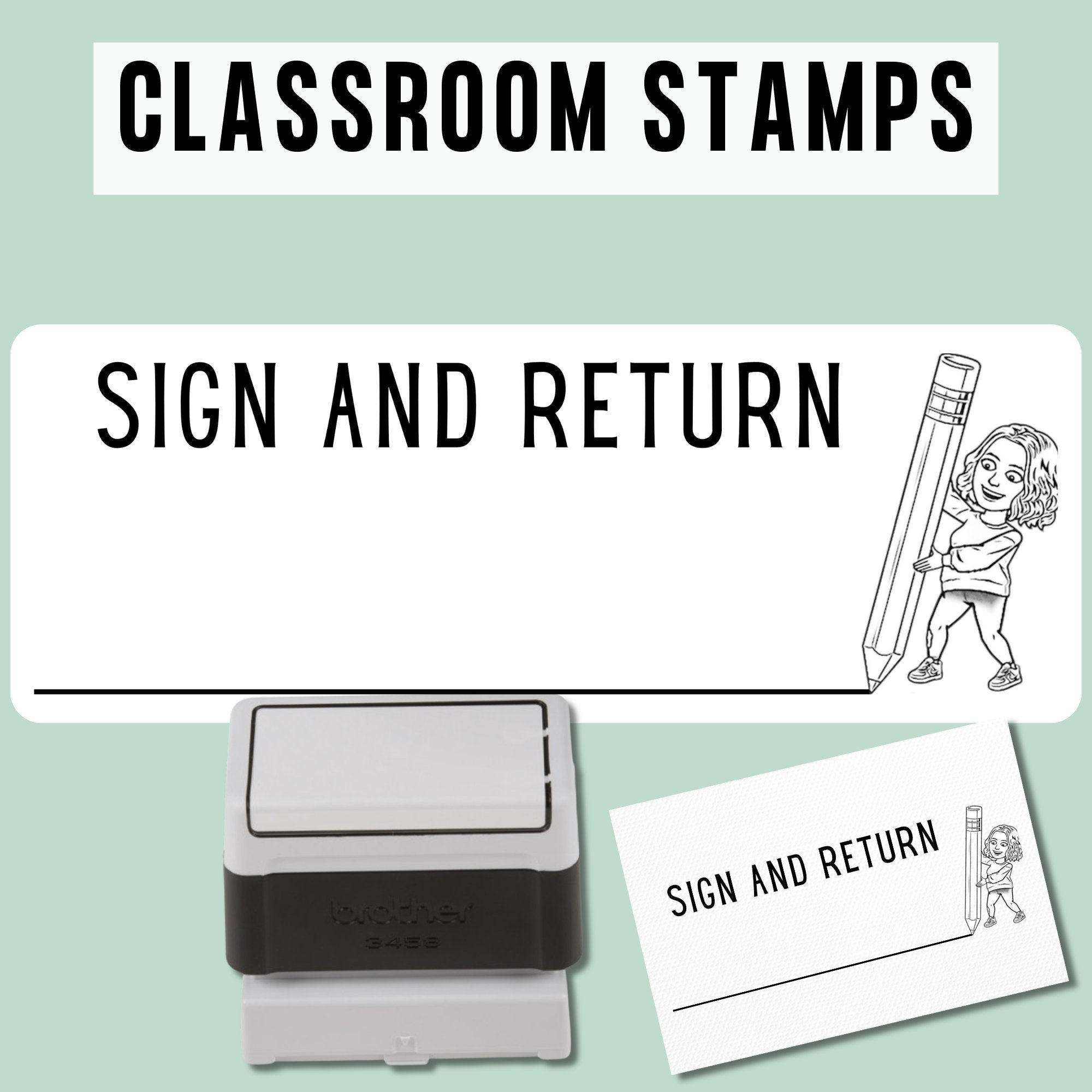Teacher Bitmoji Classroom Stamp | Self Inking | Custom